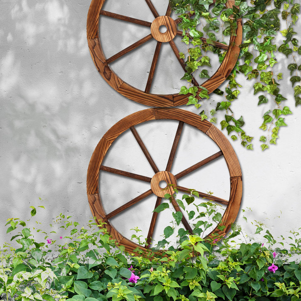 Gardeon Wooden Wagon Wheel X2 - KRE Group