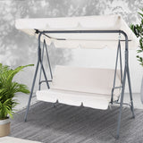 Gardeon Outdoor Swing Chair Hammock 3 Seater Garden Canopy Bench Seat Backyard - KRE Group