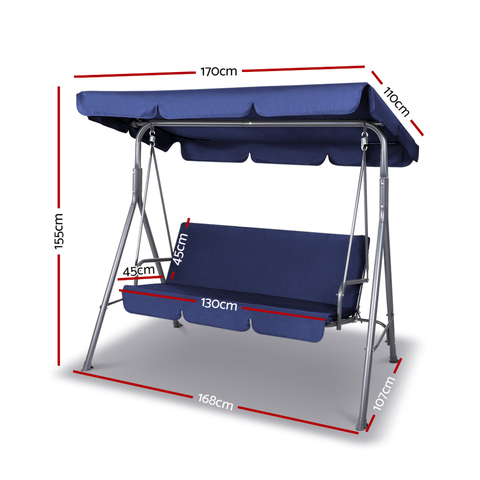 Gardeon Canopy Swing Chair - Navy - KRE Group