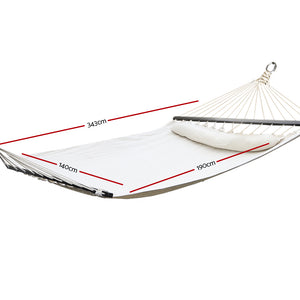 Gardeon Swing Double Hammock Bed Cream - KRE Group