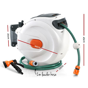 Greenfingers Retractable Hose Reel 20M Garden Water Spray Gun Auto Rewind - KRE Group