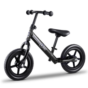 Kids Balance Bike Ride On Toys Puch Bicycle Wheels Toddler Baby 12" Bikes Black - KRE Group