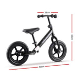 Kids Balance Bike Ride On Toys Puch Bicycle Wheels Toddler Baby 12" Bikes Black - KRE Group