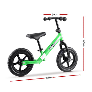 Kids Balance Bike Ride On Toys Puch Bicycle Wheels Toddler Baby 12" Bikes Green - KRE Group