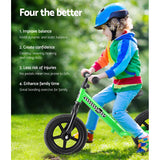 Kids Balance Bike Ride On Toys Puch Bicycle Wheels Toddler Baby 12" Bikes Green - KRE Group