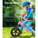 Kids Balance Bike Ride On Toys Puch Bicycle Wheels Toddler Baby 12" Bikes Pink - KRE Group