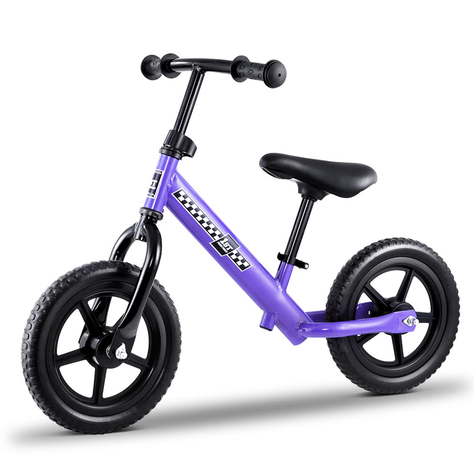 Kids Balance Bike Ride On Toys Puch Bicycle Wheels Toddler Baby 12" Bikes Purple - KRE Group