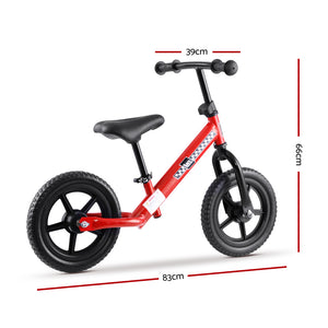 Kids Balance Bike Ride On Toys Puch Bicycle Wheels Toddler Baby 12" Bikes Red - KRE Group