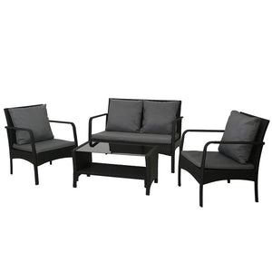 Gardeon Outdoor Furniture Lounge Table Chairs Garden Patio Wicker Sofa Set - KRE Group