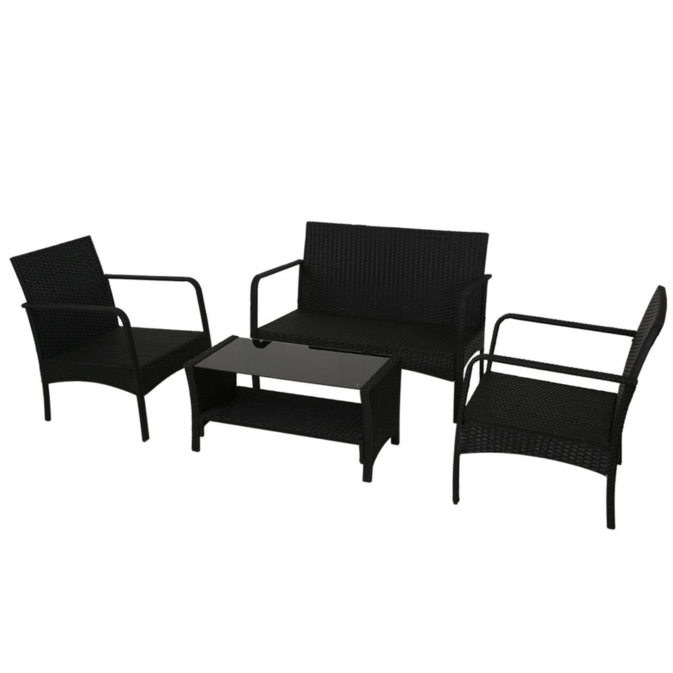 Gardeon Outdoor Furniture Lounge Table Chairs Garden Patio Wicker Sofa Set - KRE Group