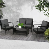 Gardeon Outdoor Furniture Lounge Table Chairs Garden Patio Wicker Sofa Set - KRE Group