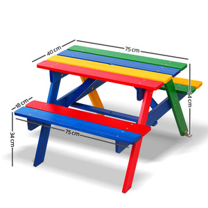 Keezi Kids Wooden Picnic Bench Set - KRE Group