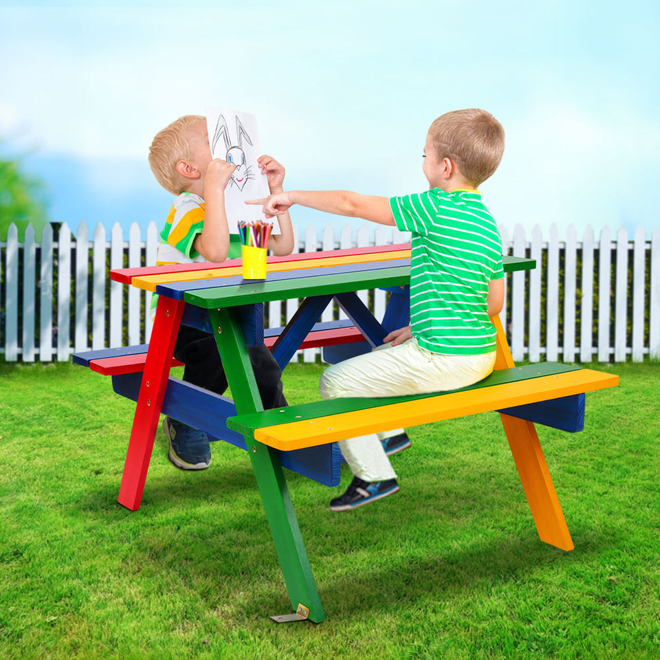 Keezi Kids Wooden Picnic Bench Set - KRE Group