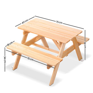 Keezi Kids Wooden Picnic Bench Set - KRE Group