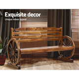 Gardeon Garden Bench Wooden Wagon Chair 3 Seat Outdoor Furniture Backyard Lounge - KRE Group