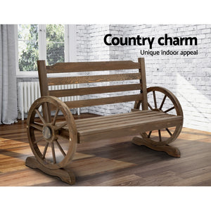 Gardeon Park Bench Wooden Wagon Chair Outdoor Garden Backyard Lounge Furniture - KRE Group