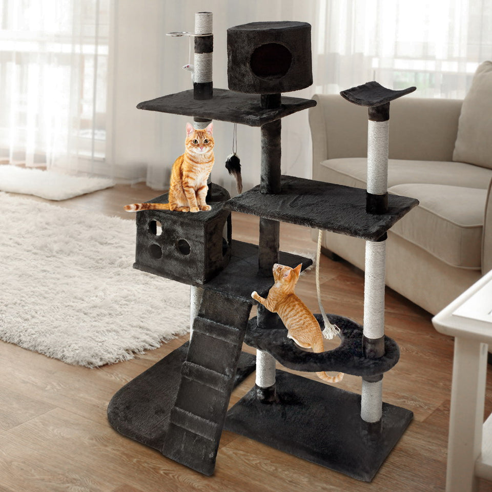 i.Pet Cat Tree 170cm Trees Scratching Post Scratcher Tower Condo House Furniture Wood - KRE Group