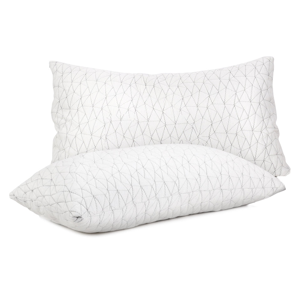 Giselle Bedding Set of 2 Rayon King Memory Foam Pillow: 90cm x 50cm - KRE Group