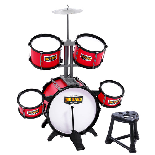 Keezi Kids 7 Drum Set Junior Drums Kit Musical Play Toys Children's Mini Big Band - KRE Group