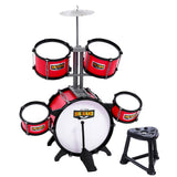 Keezi Kids 7 Drum Set Junior Drums Kit Musical Play Toys Children's Mini Big Band - KRE Group