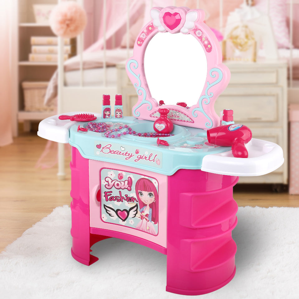 Keezi Kids Makeup Desk Play Set - Pink - KRE Group