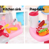 Keezi Kids Kitchen and Trolley Playset - Red - KRE Group