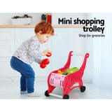 Keezi Kids Kitchen and Trolley Playset - Red - KRE Group