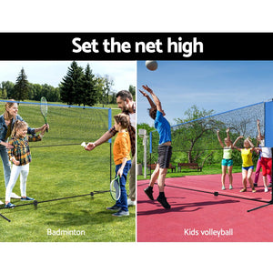 Everfit Portable Sports Net Stand Badminton Volleyball Tennis Soccer 3m 3ft Blue - KRE Group