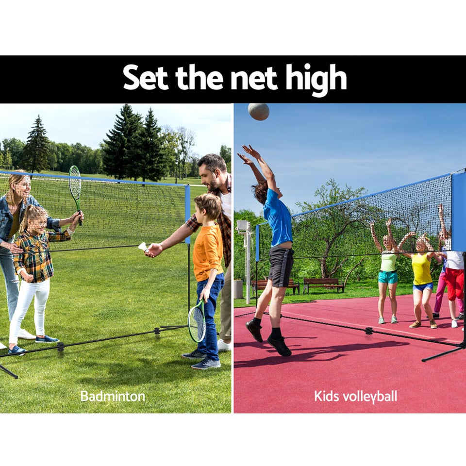 Everfit Portable Sports Net Stand Badminton Volleyball Tennis Soccer 4m 4ft Blue - KRE Group