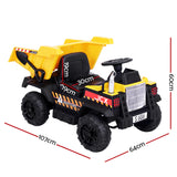 Rigo Kids Ride On Car Dumptruck 12V Electric Bulldozer Toys Cars Battery Yellow - KRE Group