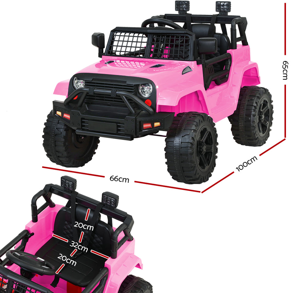 Rigo Kids Ride On Car Electric 12V Car Toys Jeep Battery Remote Control Pink - KRE Group