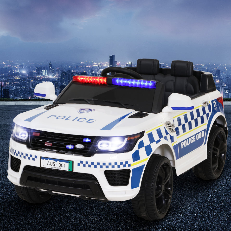 Ride On Car for Kids Inspired Patrol Police White - Electric Powered - KRE Group