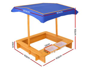 Keezi Outdoor Canopy Sand Pit - KRE Group