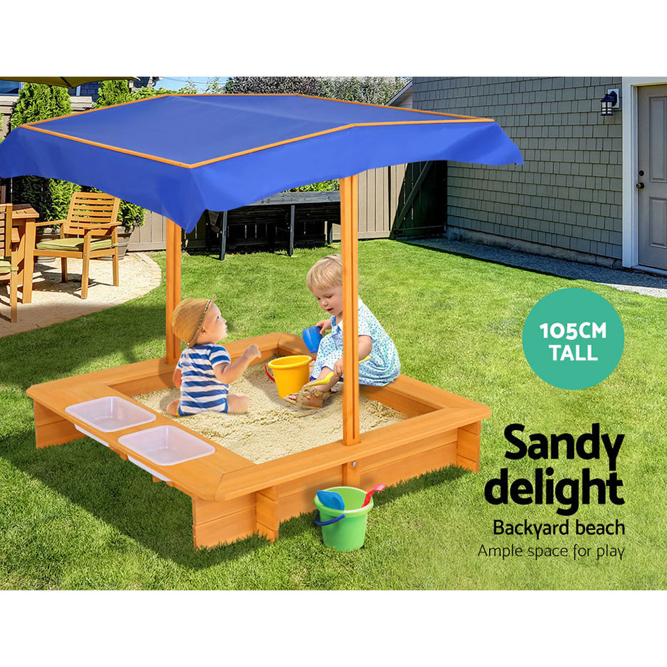 Keezi Outdoor Canopy Sand Pit - KRE Group