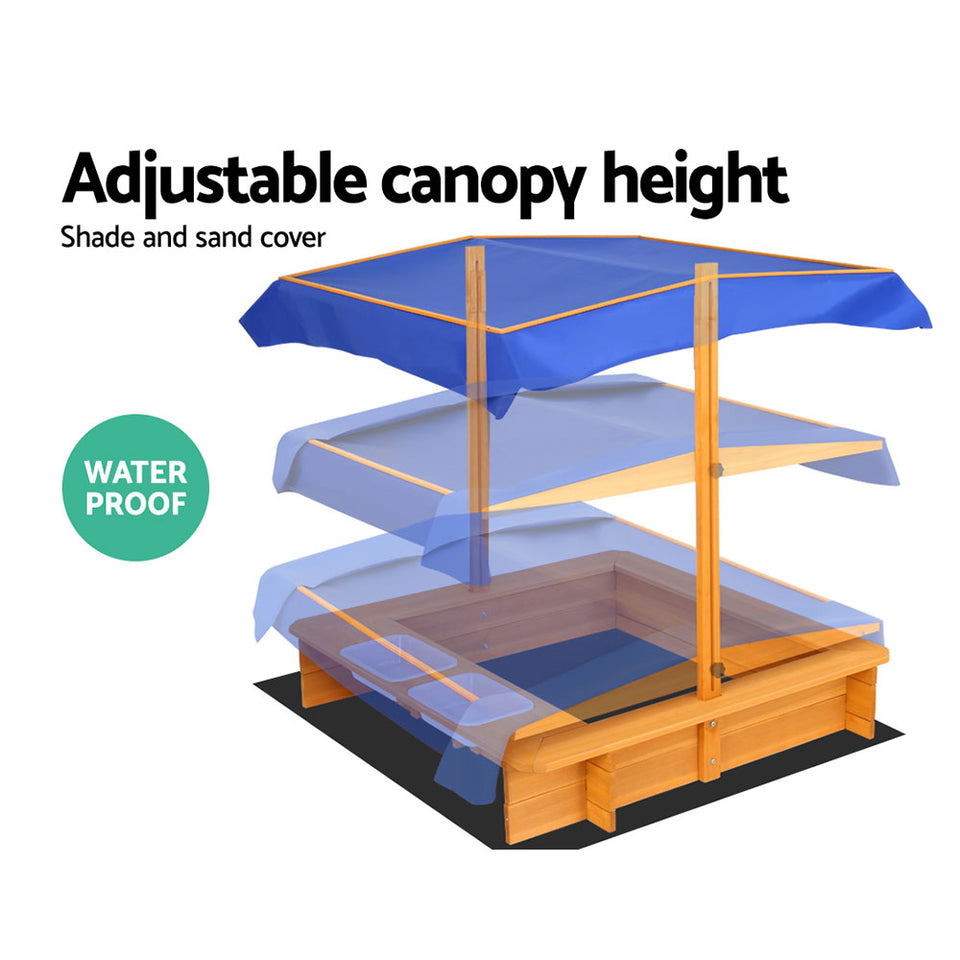 Keezi Outdoor Canopy Sand Pit - KRE Group