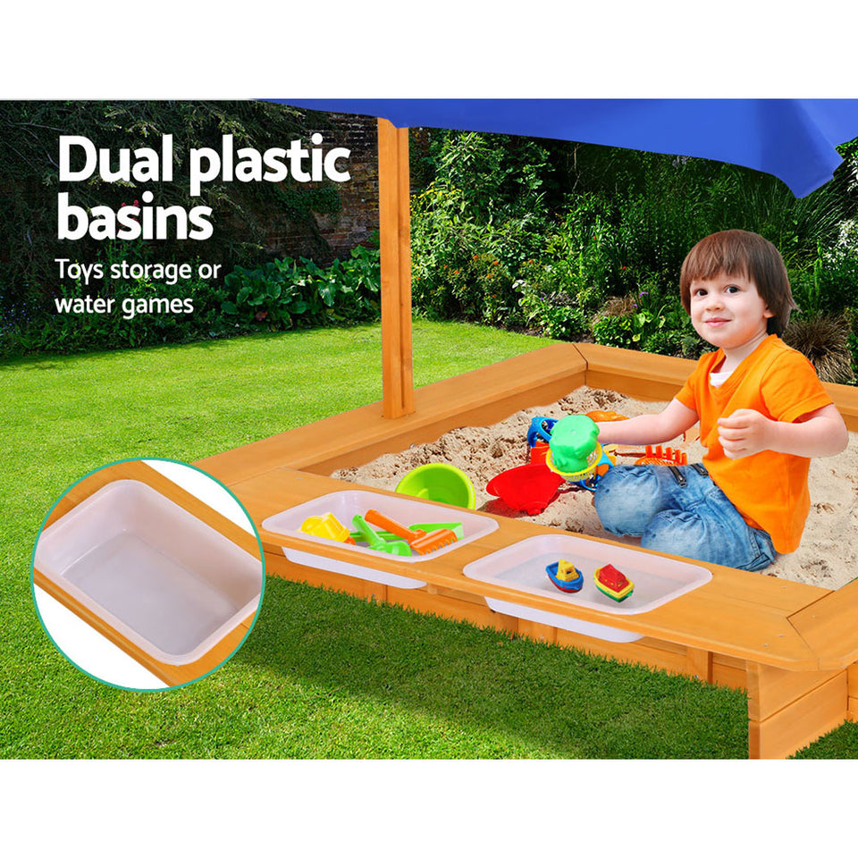 Keezi Outdoor Canopy Sand Pit - KRE Group