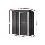 Giantz 1.64x0.89M Garden Shed Outdoor Storage Sheds Tool Workshop Shelter Metal - KRE Group