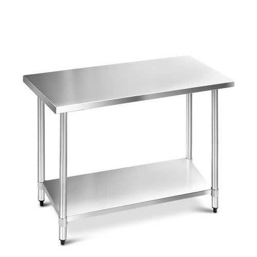 Cefito 1219 x 610mm Commercial Stainless Steel Kitchen Bench - KRE Group