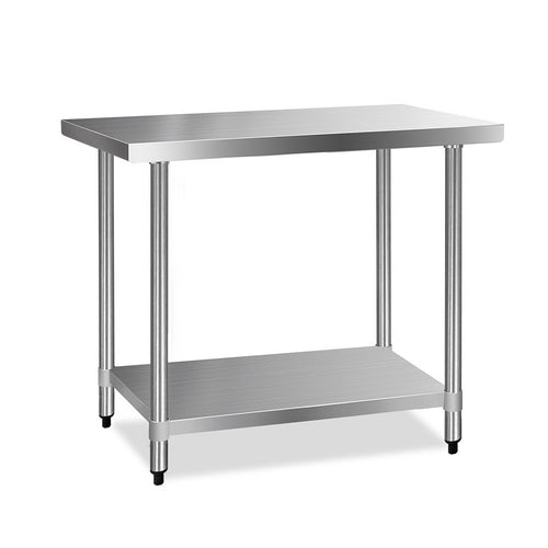 Cefito 610 x 1219mm Commercial Stainless Steel Kitchen Bench - KRE Group