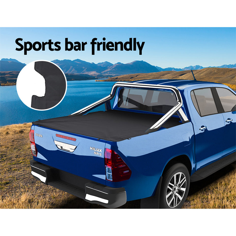 Weisshorn Fit TOYOTA HILUX SR5 A-DECK DUAL CAB Tonneau Cover Clip On UTE Truck - KRE Group