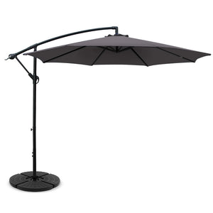 3M Umbrella with 50x50cm Base Outdoor - Charcoal - KRE Group