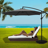 3M Umbrella with 50x50cm Base Outdoor - Charcoal - KRE Group