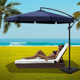 3M Umbrella with 50x50cm Base Outdoor - Navy - KRE Group