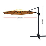 Instahut Roma Outdoor Umbrella - Beige - KRE Group