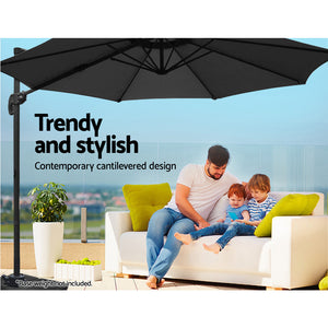 Instahut Roma Outdoor Umbrella - Black - KRE Group