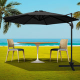 Instahut Roma Outdoor Umbrella - Black - KRE Group