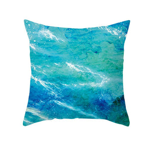 Aqua Blue Sea Style Cushion Covers 4pcs Pack - KRE Group