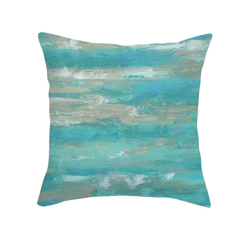 Aqua Blue Sea Style Cushion Covers 4pcs Pack - KRE Group