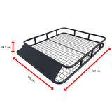 Universal Roof Rack Basket - Car Luggage Carrier Steel Cage Vehicle Cargo