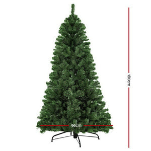 Jingle Jollys 1.8M 6FT Christmas Tree Xmas Decoration Home Decor 500 Tips Green - KRE Group